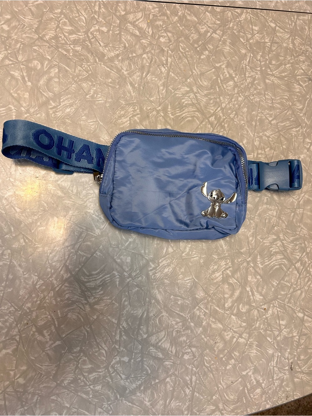 Bio world Disney Lilo & Stitch Metal Logo Fanny Pack Buckle Waist Strap Belt Bag